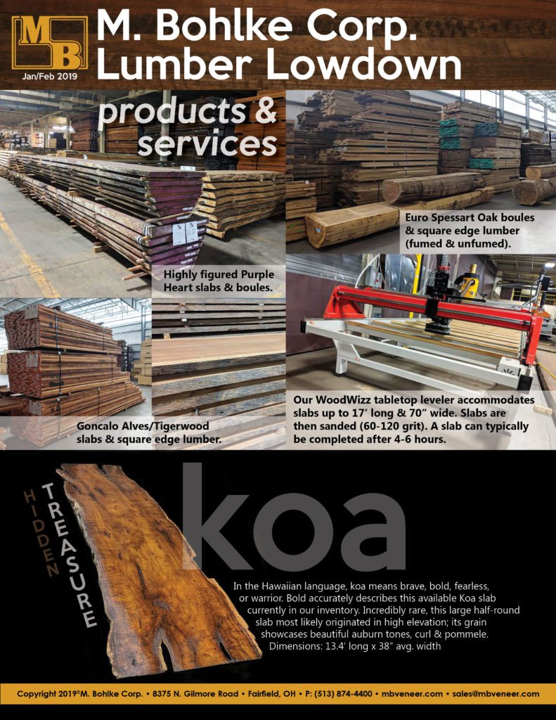 Cover photo of M. Bohlke Lumber Jan-Feb 2019 newsletter.