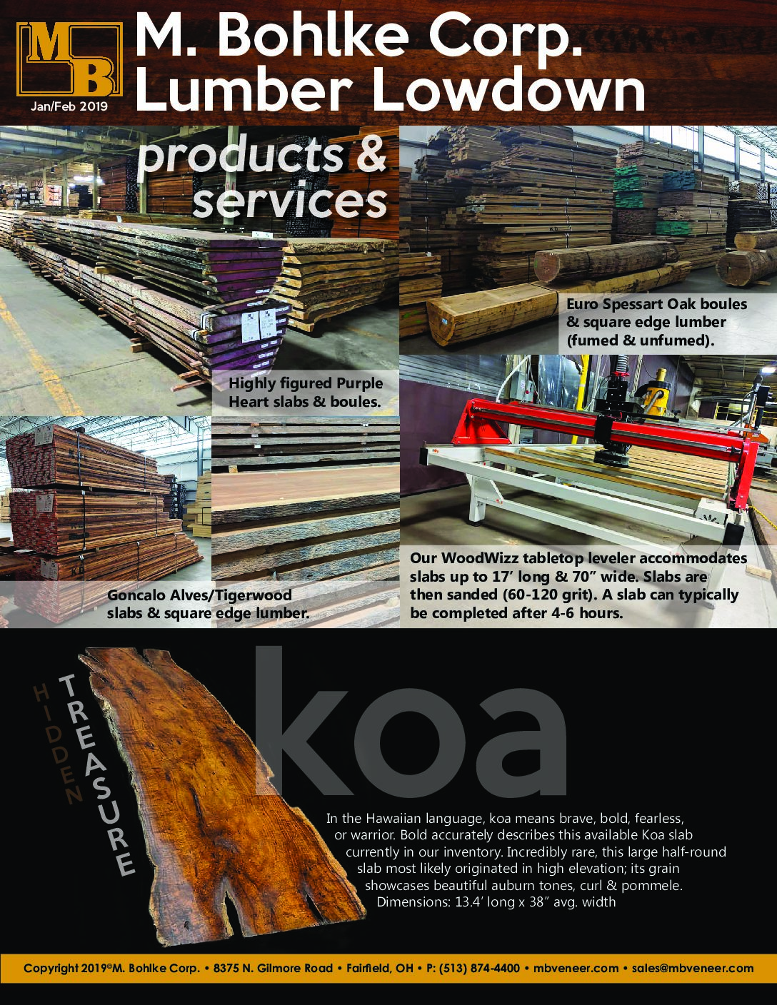 M. Bohlke Corp. Jan-Feb 2019 Lumber Newsletter.