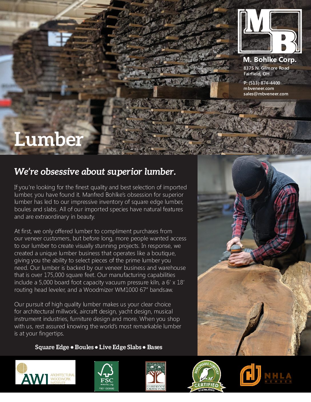 Lumber and Lumber Species List Bohlke Flier PDF.
