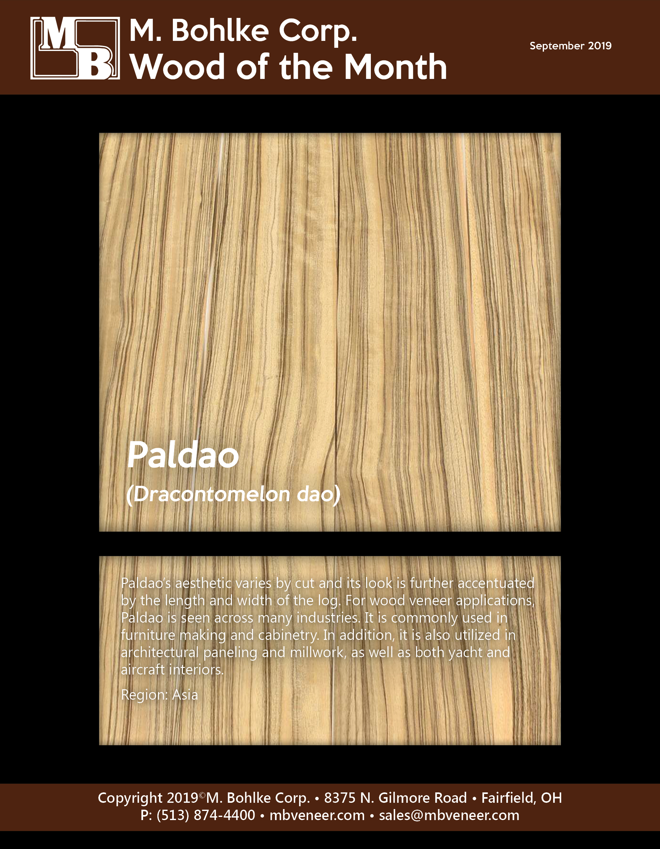 September 2019 | Wood of the Month