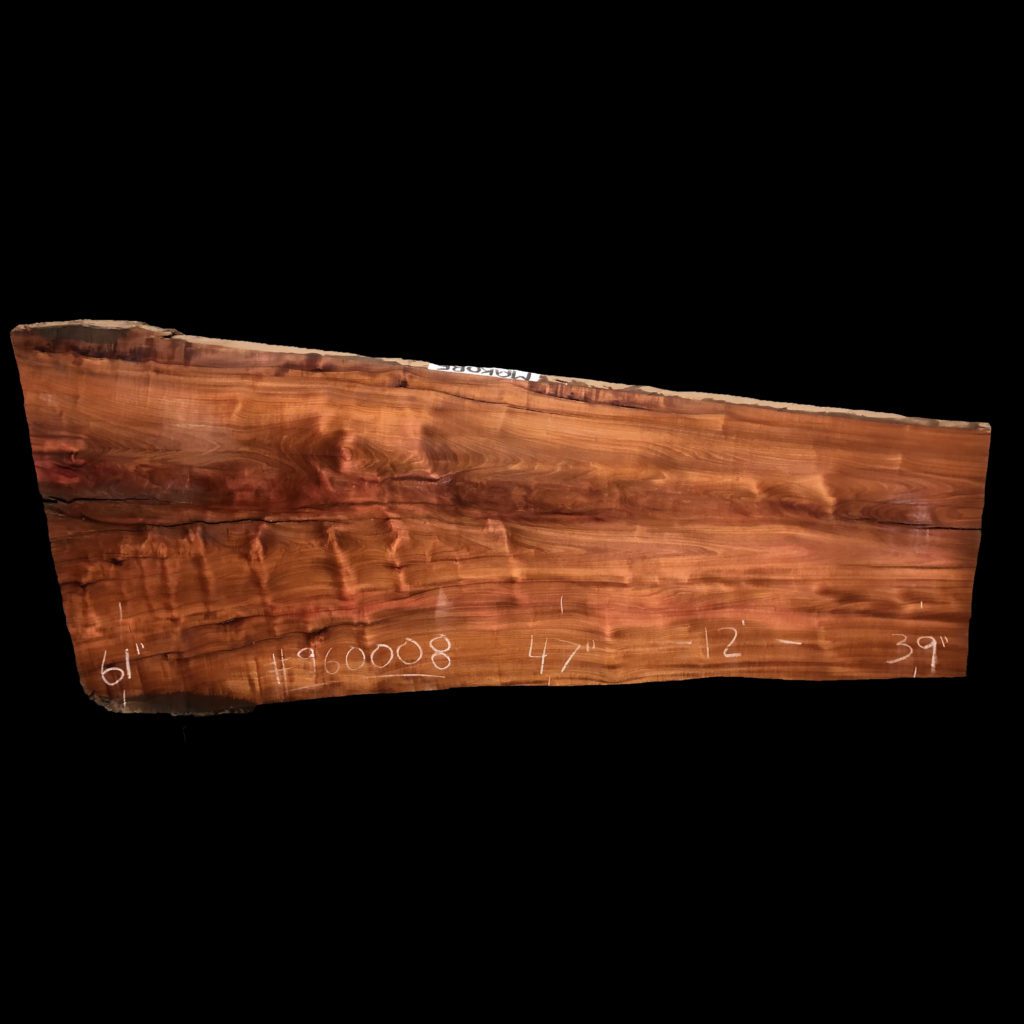 Makore Figured live edge slab #402999-960008