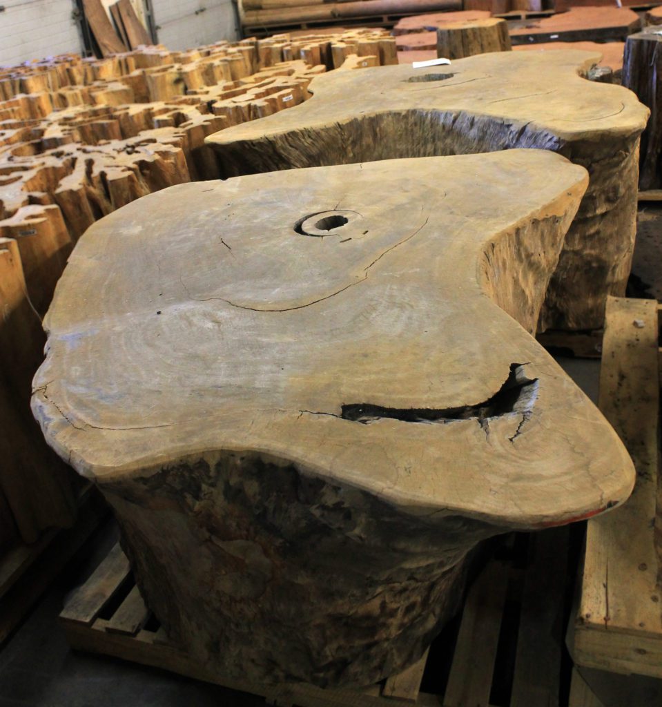 Two Cumaru wood bases available at M. Bohlke Lumber.
