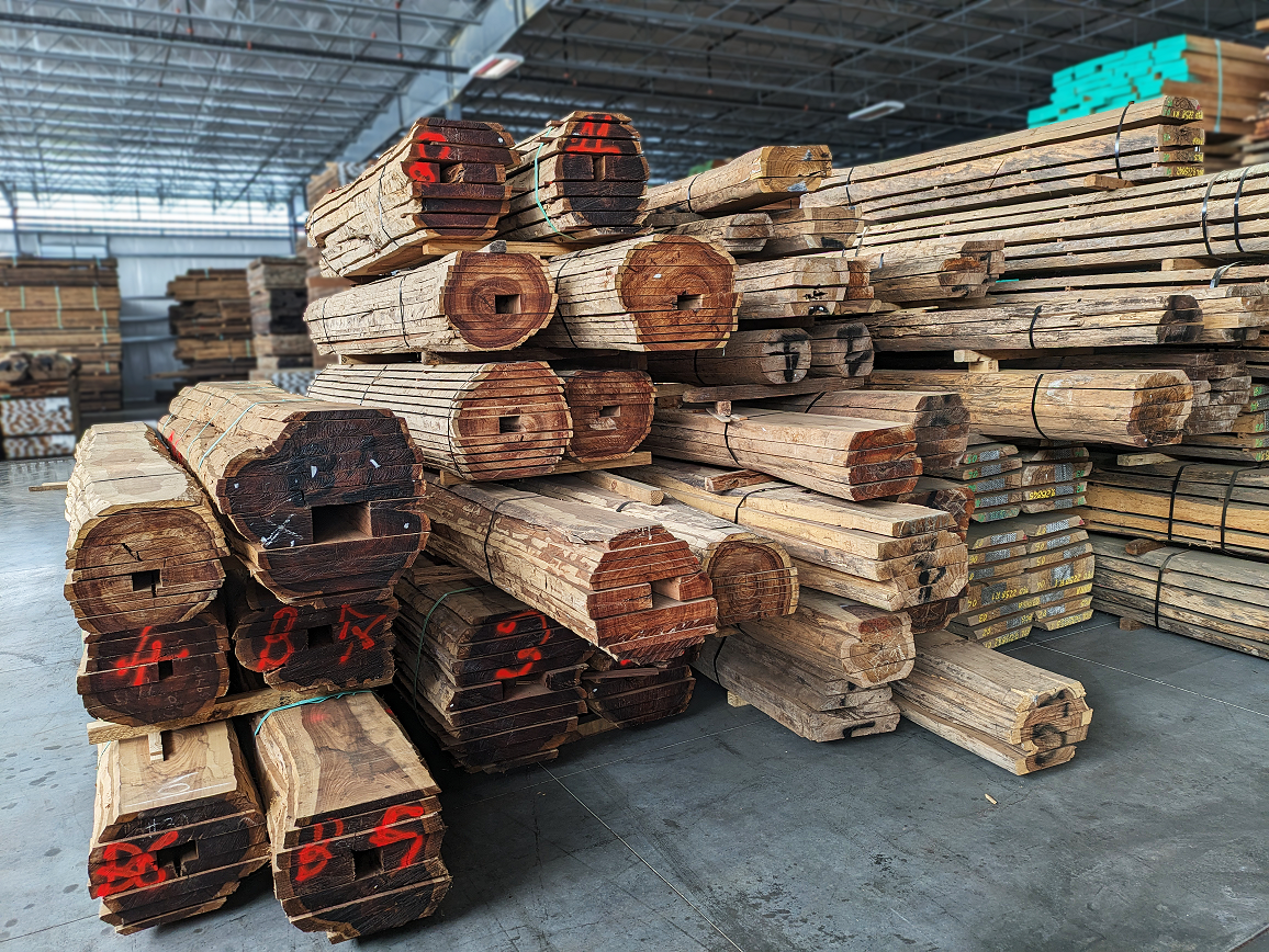 Santos Rosewood boules stacked neatly.